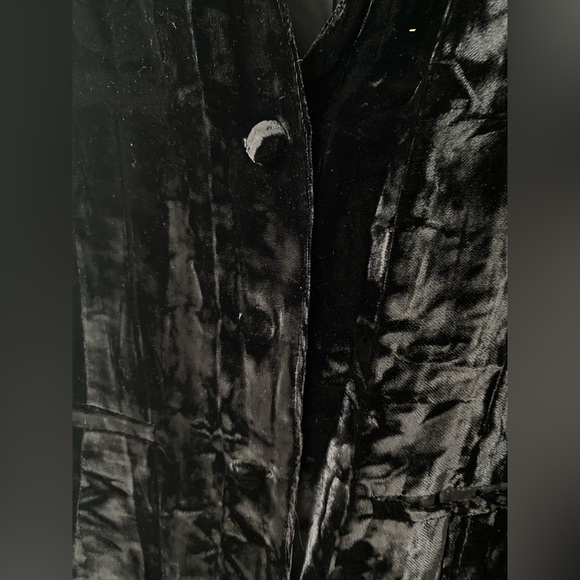 Lasserre Vintage black velvet viscose gothic blazer (S-M) - Picture 2 of 9